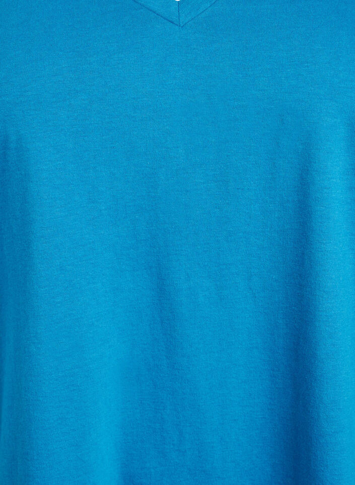 FLASH - V-hals T-skjorte, Blå, Packshot image number 2