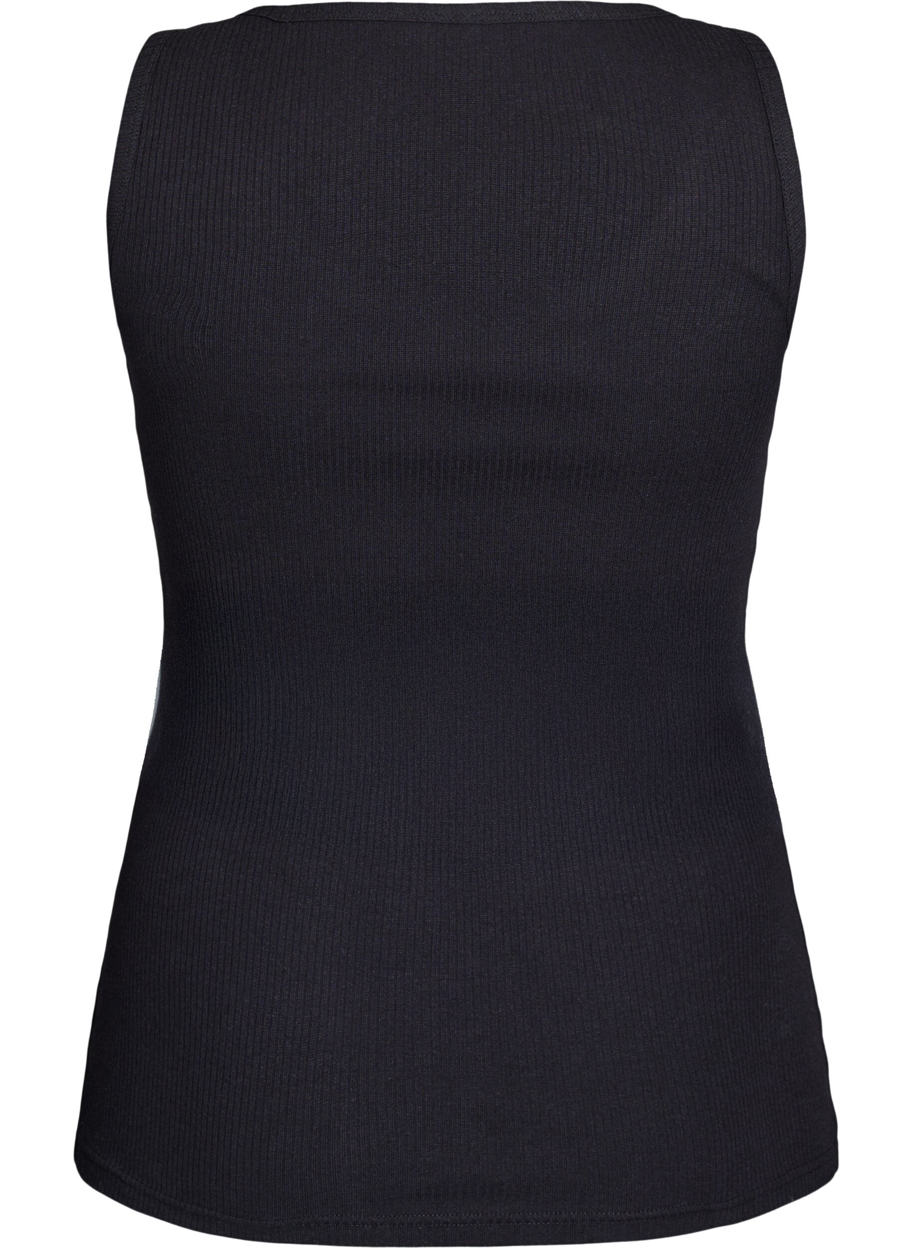 Zizzi Tanktopp med nagler, Black, Packshot image number 1