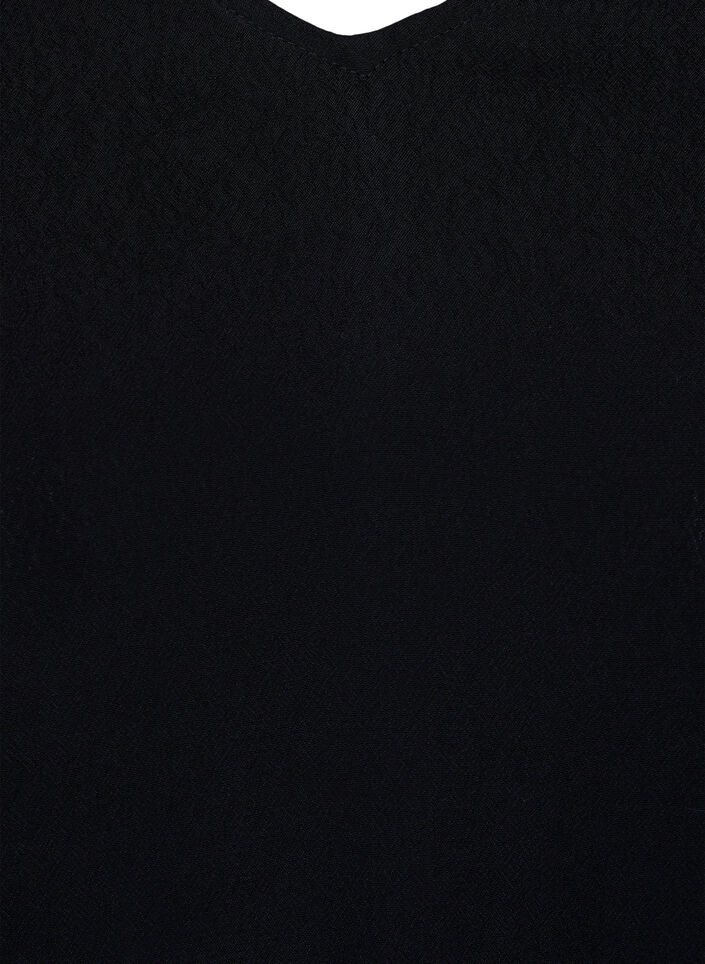 Langermet viskosekjole, Black w. Cloud D., Packshot image number 3
