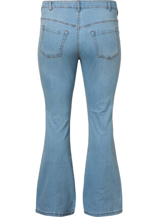 Ellen bootcut jeans med høyt liv, Ex Lgt Blue, Packshot image number 1