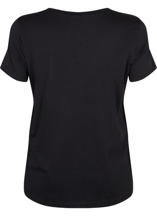 T-skjorte til trening med trykk, Black w. Disciplined, Packshot image number 1