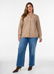 Cardigan med runde knapper, Beige, Model image number 1