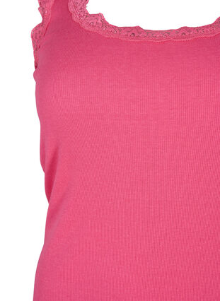 Topp med blondekant, Hot Pink, Packshot image number 2