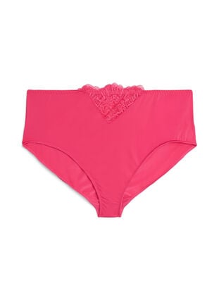Zizzi Mikrofibertruser med blonder detaljer, Rosa, Packshot image number 0