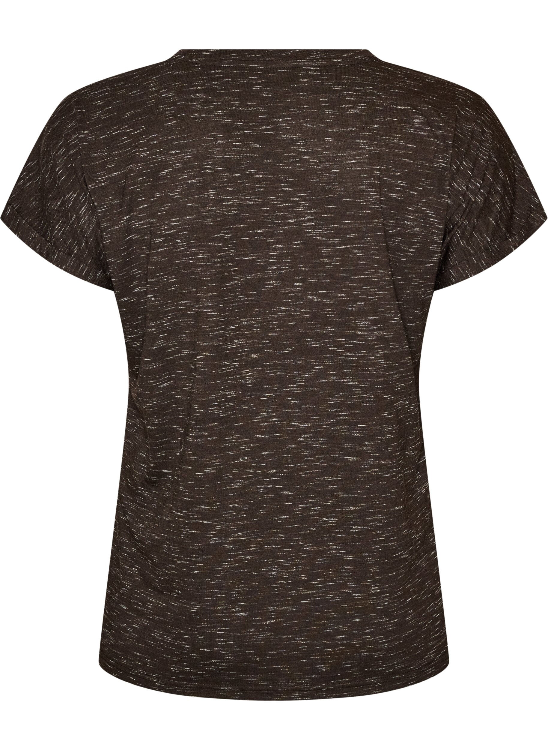 ZizziL&oslash;s trenings-T-skjorte med korte ermer, Brun, Packshot image number 1