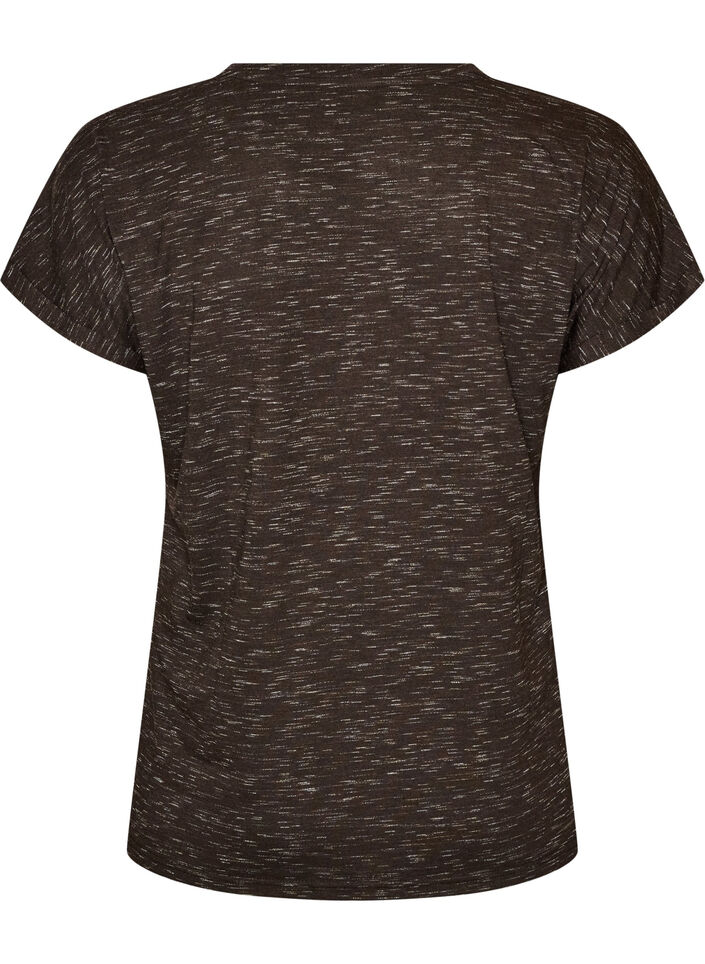 L&oslash;s trenings-T-skjorte med korte ermer, Brun, Packshot image number 1
