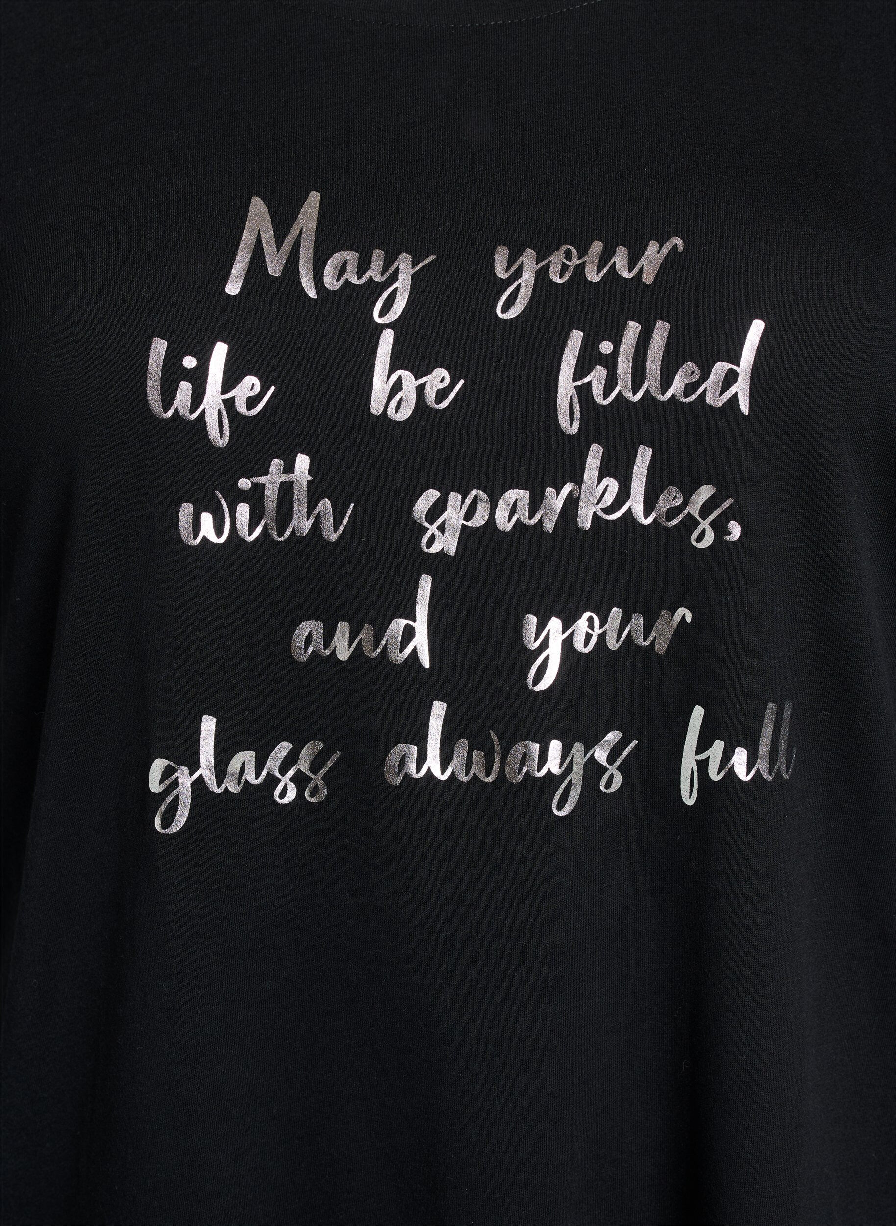 Zizzi FLASH - T-skjorte med motiv, Svart, Packshot image number 2