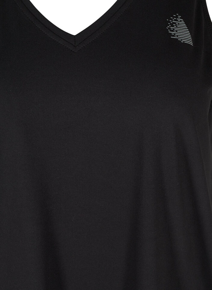 Treningstopp med V-hals, Black, Packshot
