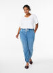 Joggebukse i denim med lommer, Blå, Model image number 0