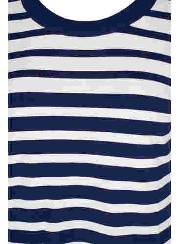 Stripete strikkekjole med lange ermer, Peacoat W. Stripes, Packshot image number 2