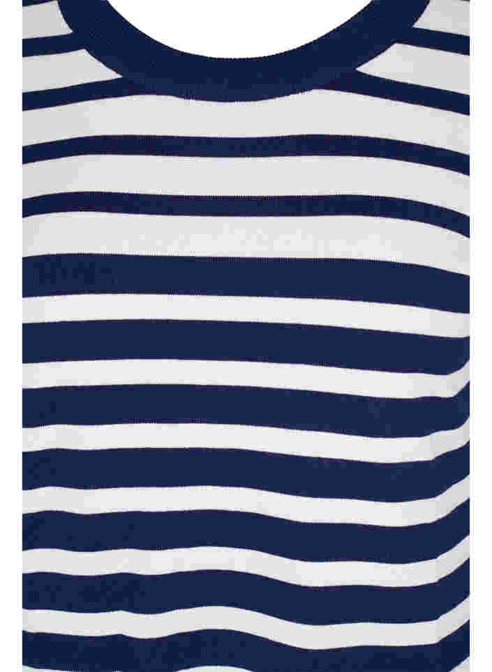 Stripete strikkekjole med lange ermer, Peacoat W. Stripes, Packshot image number 2