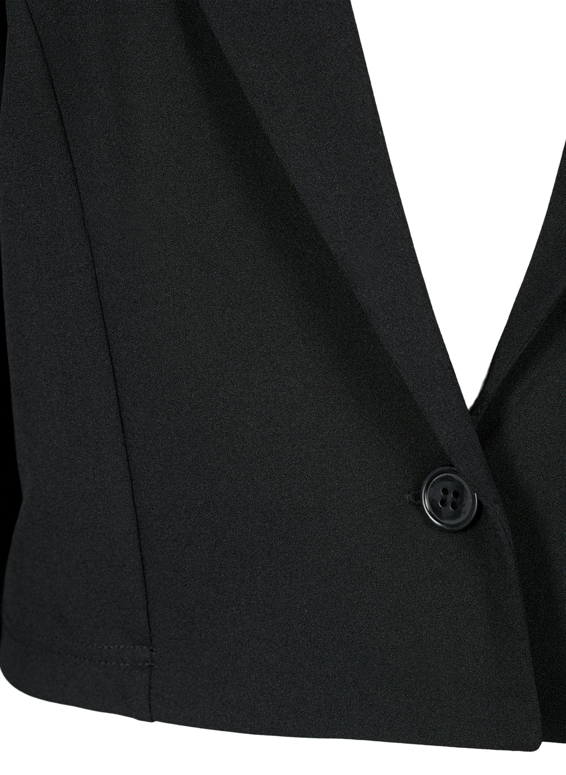Zizzi Kort blazer med knapp, Black, Packshot image number 2