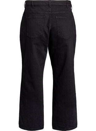 Zizzi Løse jeans med avkortet lengde, Black Washed, Packshot image number 1