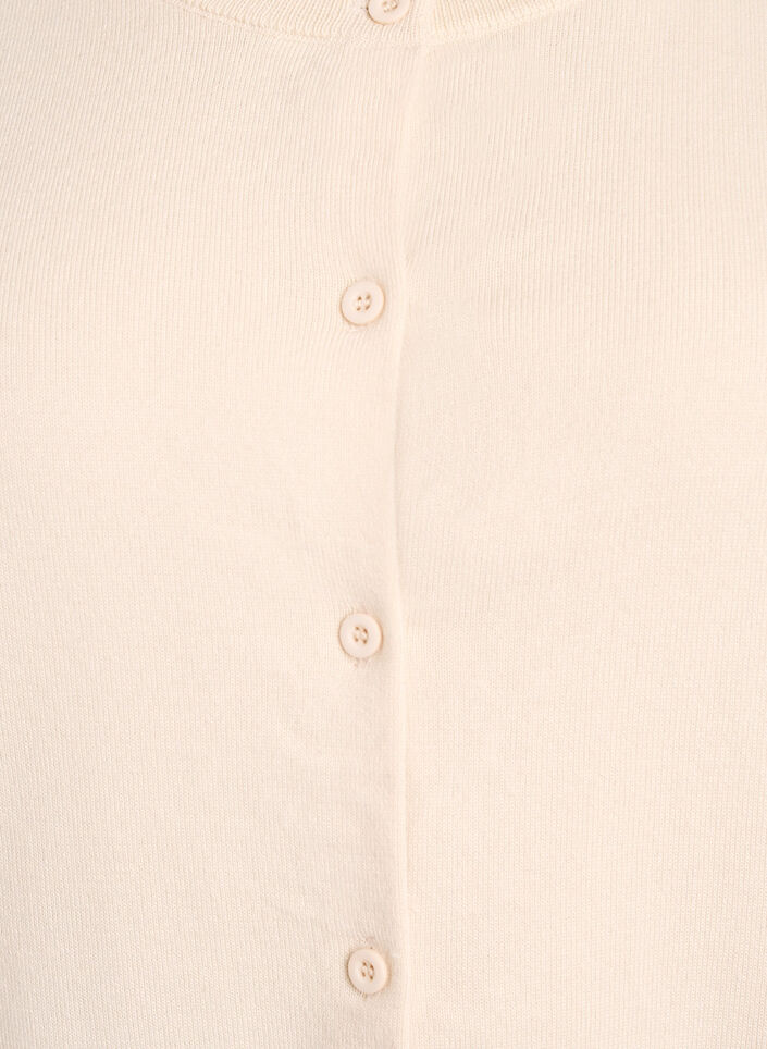 FLASH - Finstrikket cardigan med rund hals, Beige, Packshot image number 2