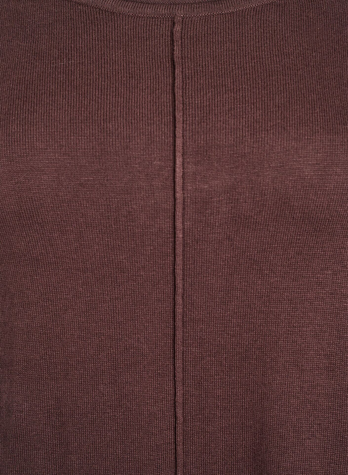 Strikket kjole i bomull og viskoseblanding, Brun, Packshot image number 2