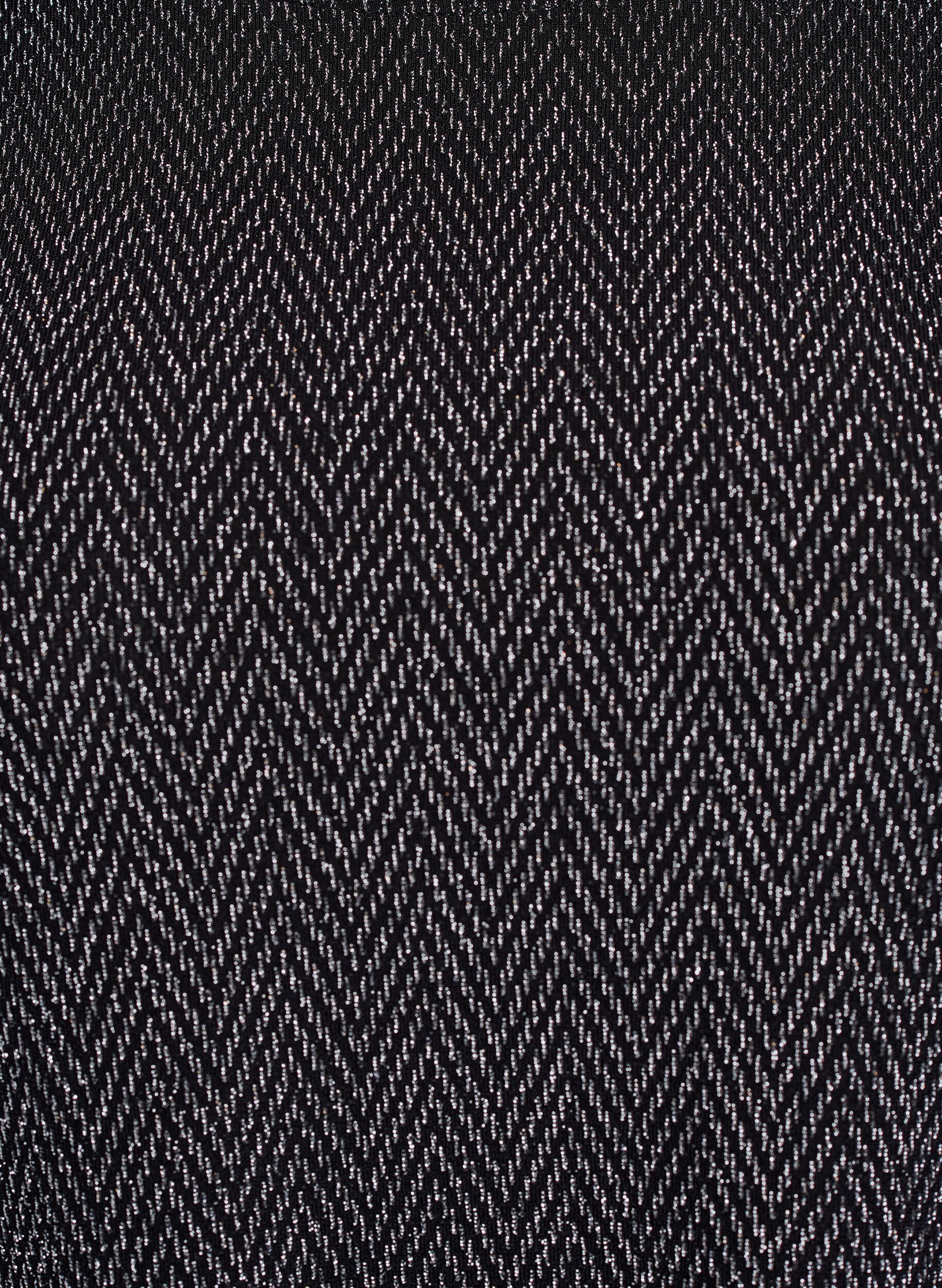 Zizzi Kort kjole med glitterm&oslash;nster, Svart, Packshot image number 2