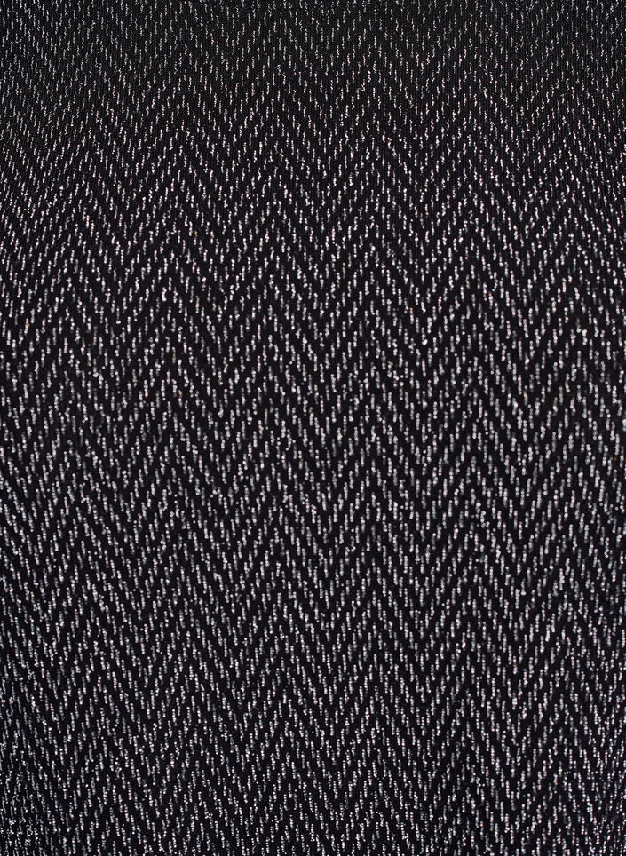 Kort kjole med glittermønster, Svart, Packshot image number 2