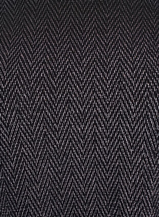 Zizzi Kort kjole med glittermønster, Svart, Packshot image number 2