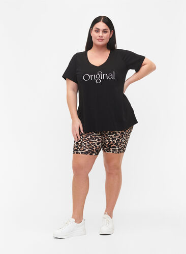 Sykkelshorts 2 stk., Black / LEO AOP, Model image number 3