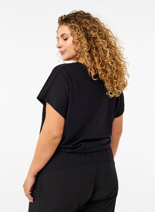 Zizzi V-hals treningst-skjorte, Black, Model image number 1