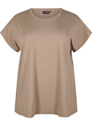 Ensfarget trenings-T-skjorte, Walnut