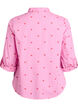 Skjortebluse med striper og hjerter, Rosa, Packshot image number 1