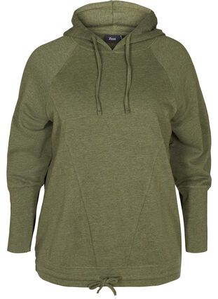 Sweatshirt med justerbar bunn, Rifle Green Mel., Packshot image number 0