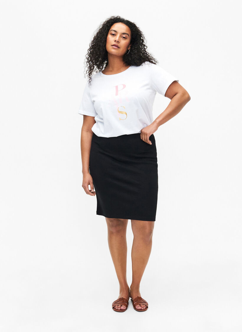 T-skjorte i bomull med teksttrykk, B. White w. Paris, Model image number 2