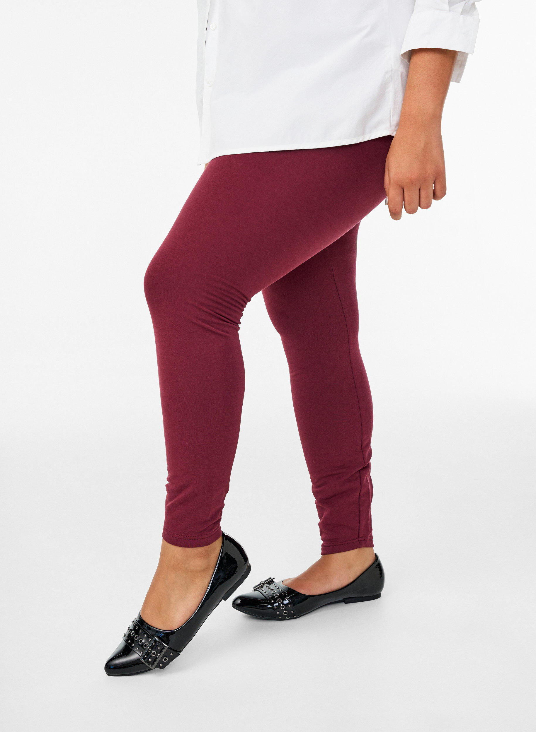 F&ocirc;ret tights i bomull, M&oslash;rk Bordeaux, Model