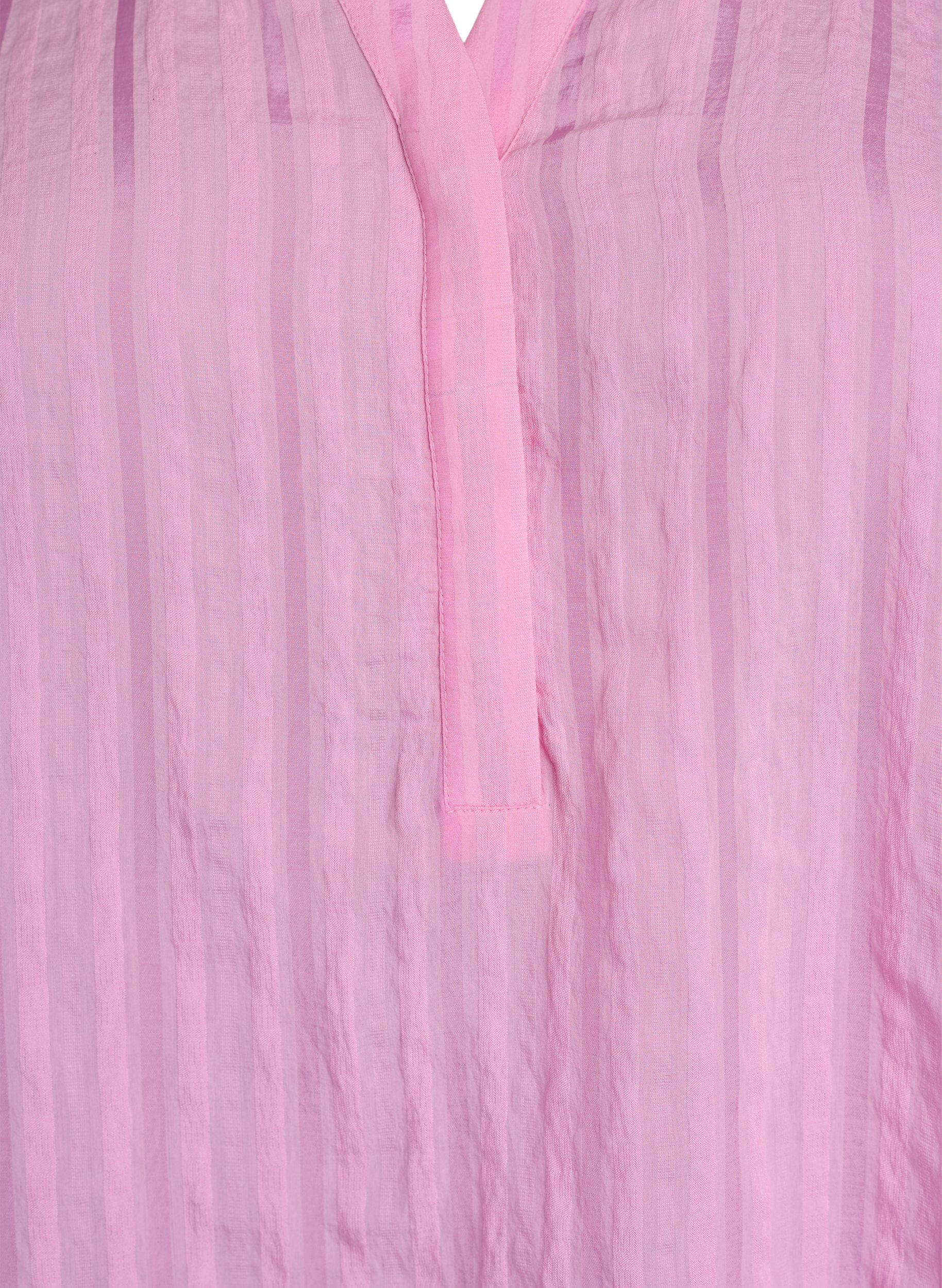 Zizzi Bluse med vertikale striper, Rosa, Packshot image number 2