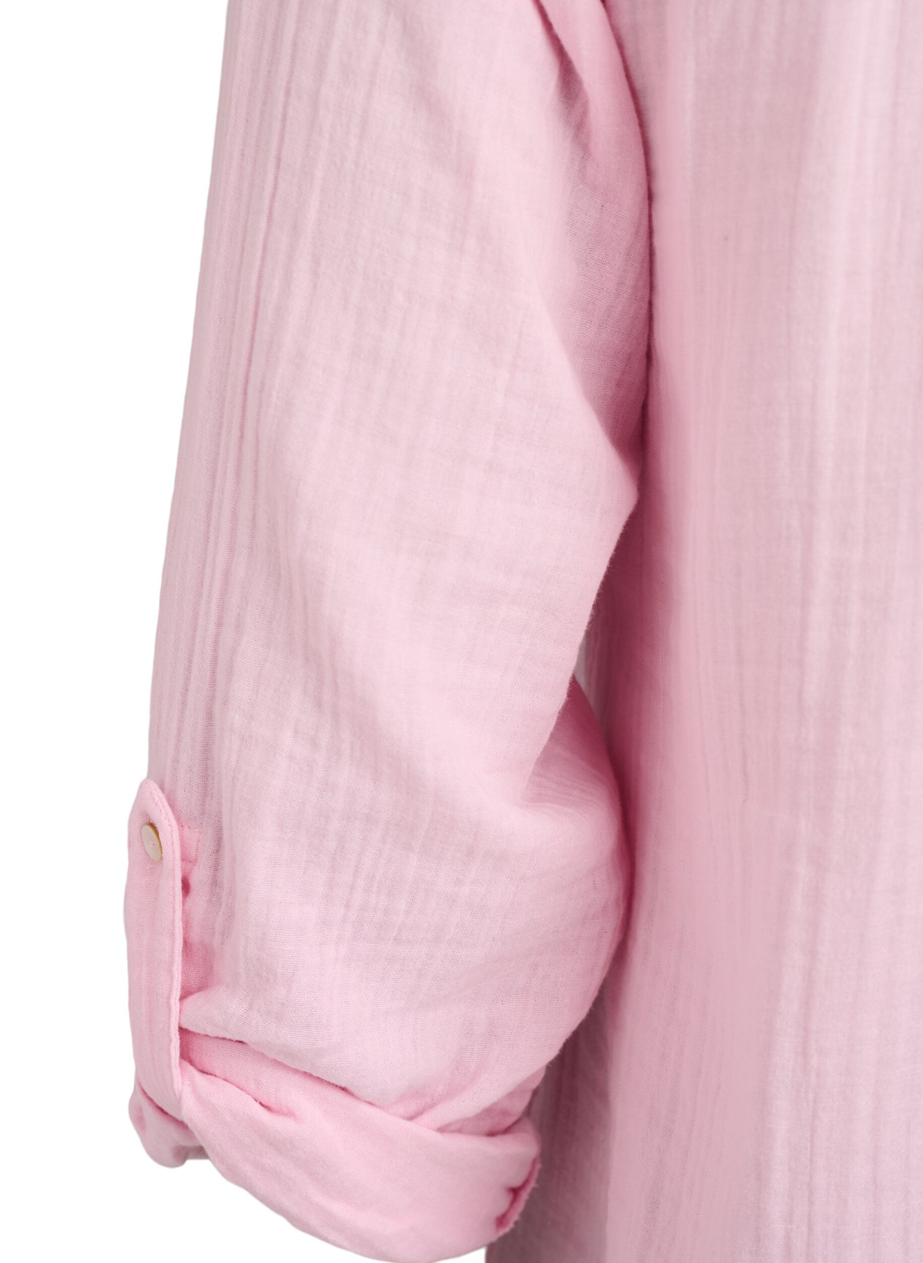 ZizziBluse i bomullsmuslin med broderie anglaise, Rosa, Packshot image number 3