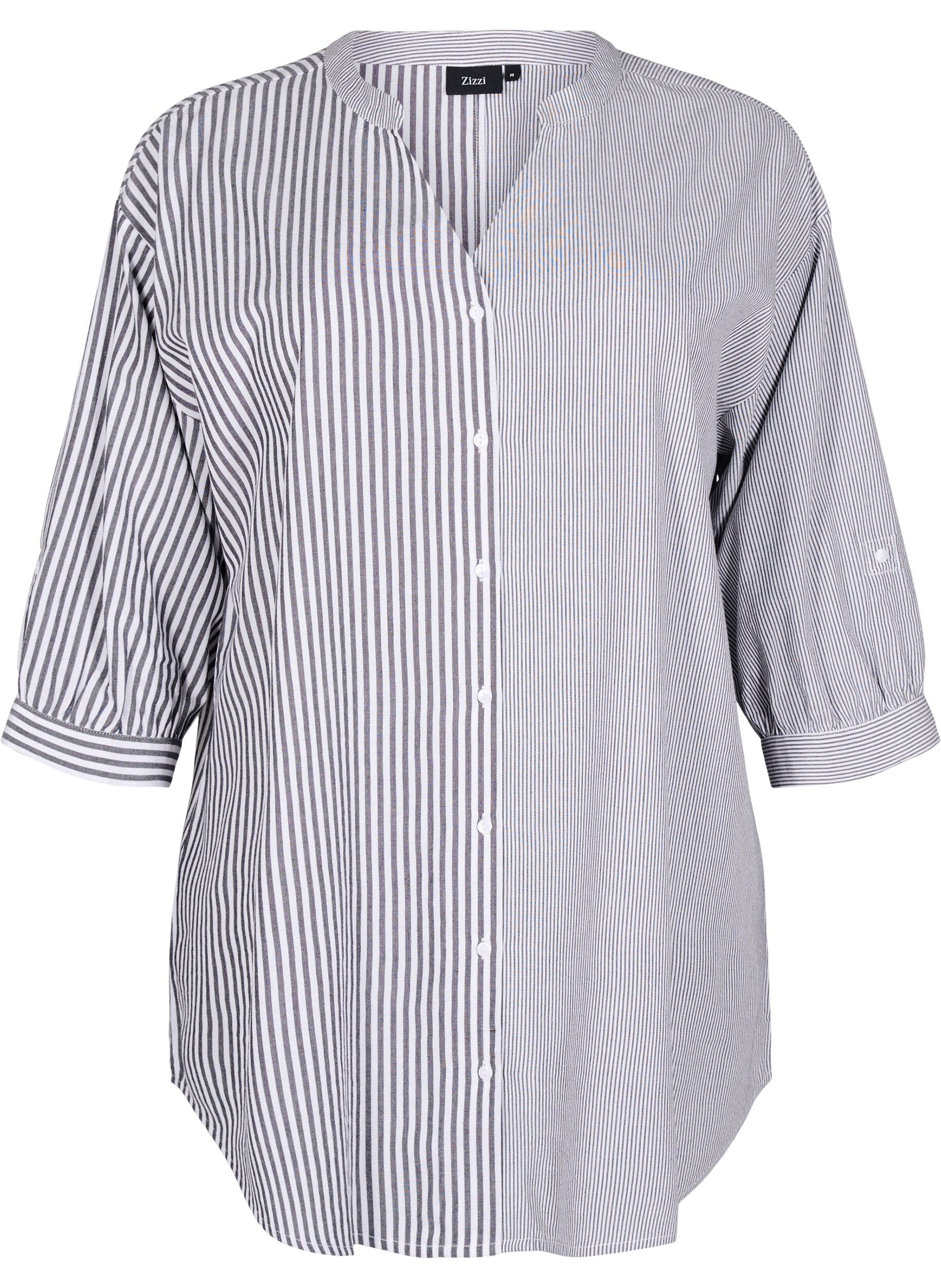 Stripete tunika med 3/4 ermer
