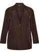 Blazer med lommer og splitter, Brun, Packshot image number 0