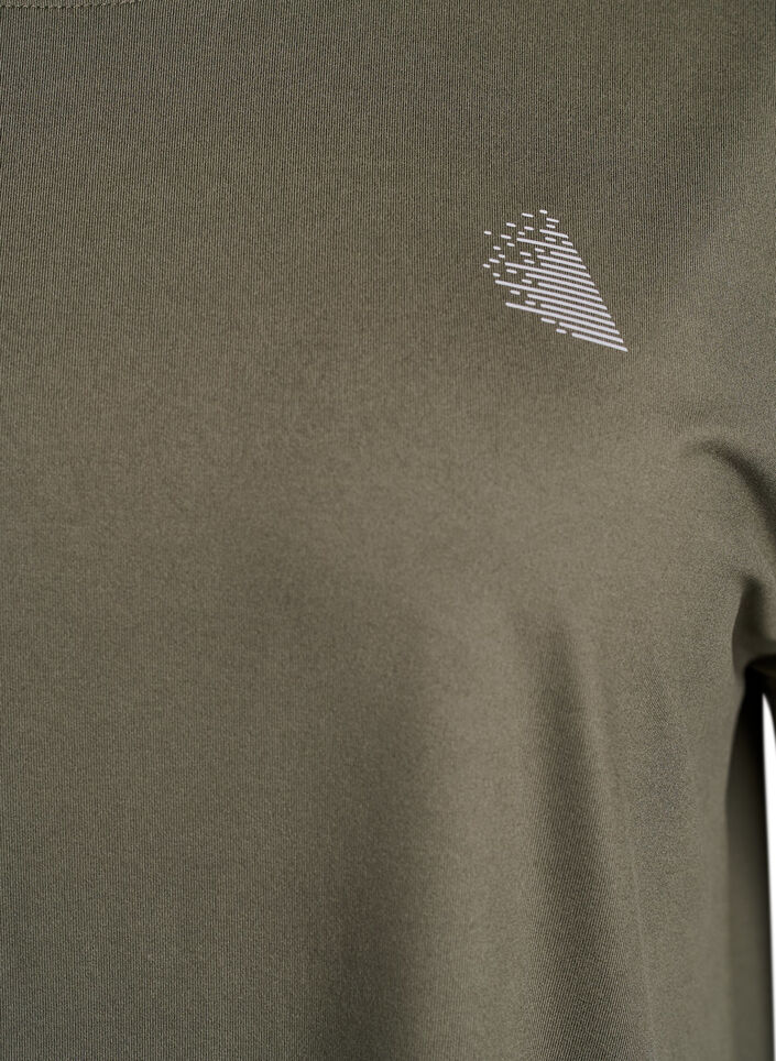 Ensfarget trenings-T-skjorte, Gr&oslash;nn, Packshot image number 2