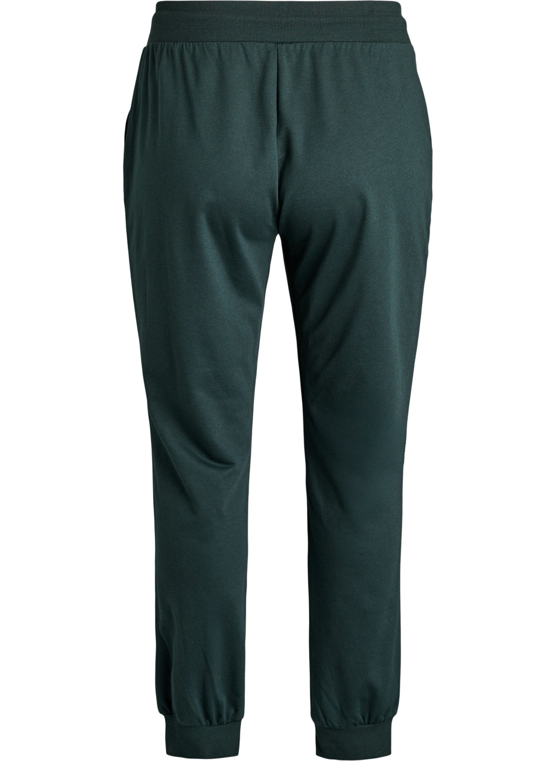 ZizziL&oslash;se joggebukser med lommer, Gr&oslash;nn, Packshot image number 1