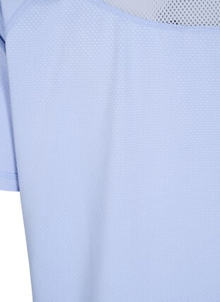 Trenings-T-skjorte med nettingrygg, Zen Blue, Packshot image number 3