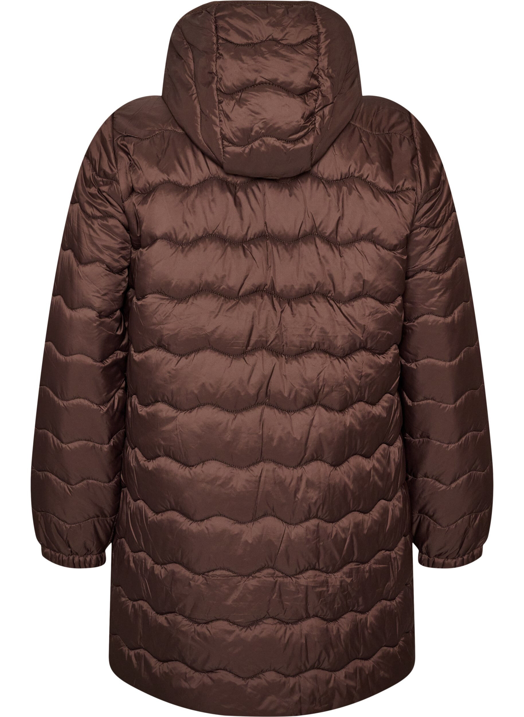 ZizziQuiltet jakke, Brun, Packshot image number 1