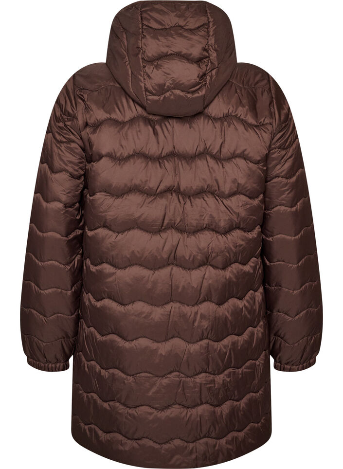 Quiltet jakke, Brun, Packshot image number 1
