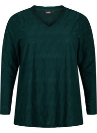FLASH - Langermet bluse med struktur