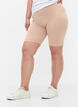 Ensfargede standard sykkelshorts, Beige, Model image number 0