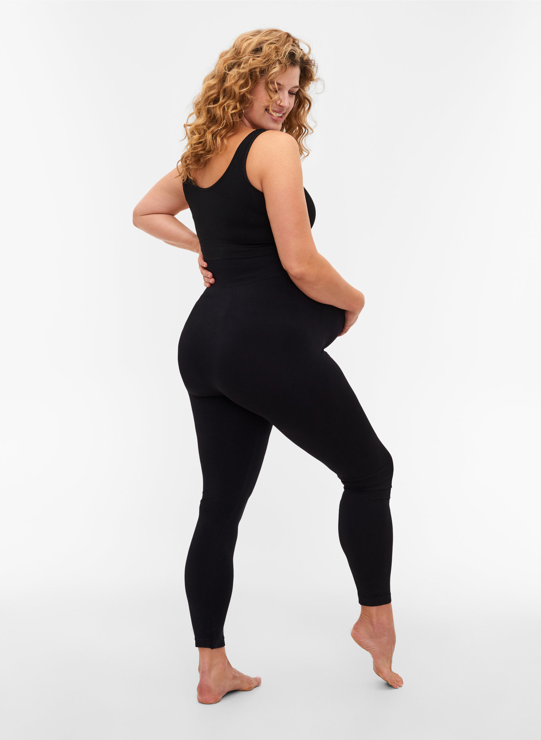Zizzi S&oslash;ml&oslash;s leggings til gravide, Black, Model image number 0