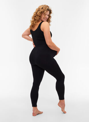 Sømløs leggings til gravide, Black, Model image number 0