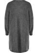 Ribbestrikket kjole med lange ermer, Dark Grey Black Mel., Packshot image number 1