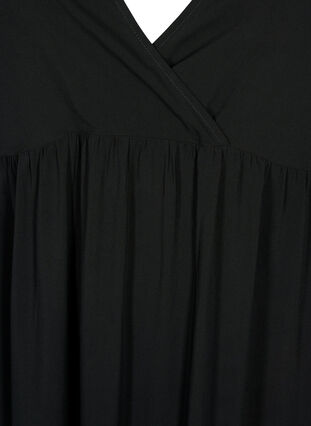 Ermeløs maxikjole i viskose, Black, Packshot image number 2