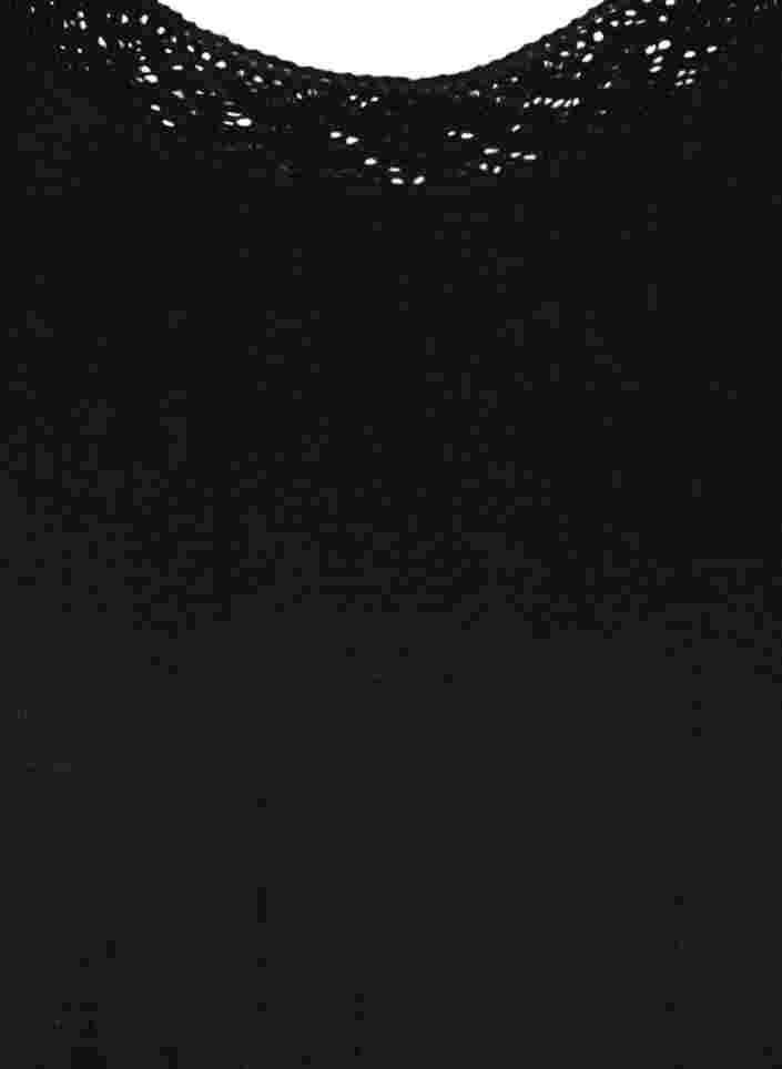 Tunika med 374-ermer og blonder, Black, Packshot image number 2