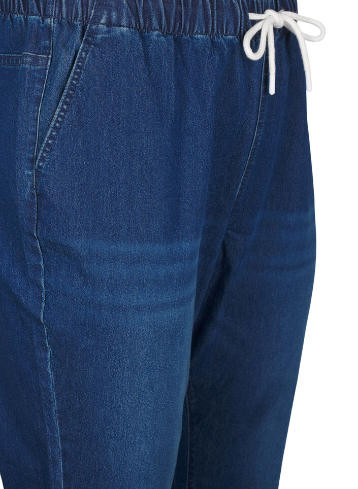 Joggebukse i denim med lommer, Bl&aring;, Packshot image number 2