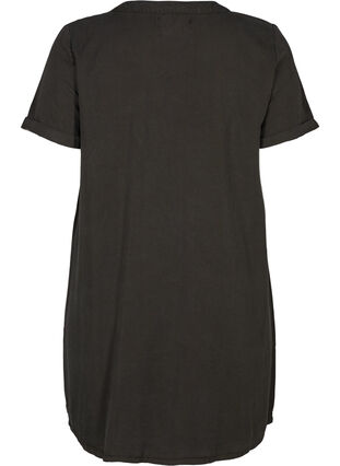 Kortermet kjole i lyocell, Black, Packshot image number 1