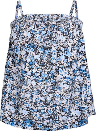 Zizzi Topp i viskose med smale stropper, Svart, Packshot image number 0