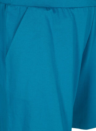 Løse bomullsshorts med lommer, Fjord Blue, Packshot image number 2