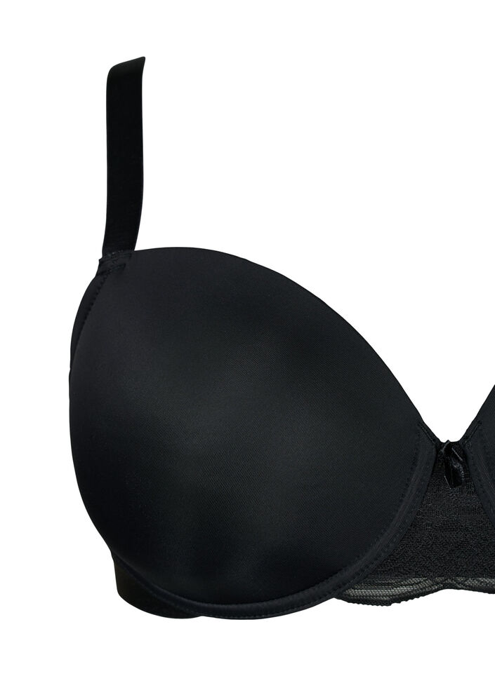 Formstøpt BH med mesh, Black, Packshot